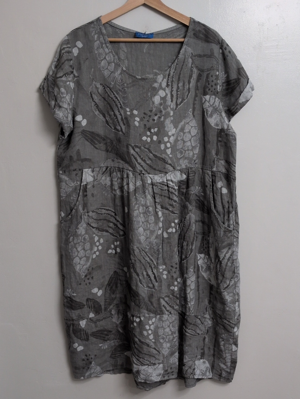 Marisima Linen Midi Print Dress
